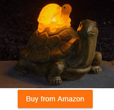 Home Mom and Baby Turtle Solar Garden Light