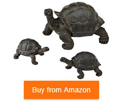 set of three tortoise figurines
